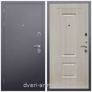 Темные входные двери, Дверь входная Армада Люкс Антик серебро / МДФ 6 мм ФЛ-2 Дуб белёный от производителя в коттедж с теплоизоляцией